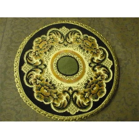 Tapestry Trading Tapestry Trading V28BL 28 in. Begium Table Top Verona Doily; Black V28BL